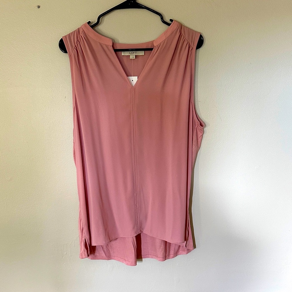 LOFT Women's Blush Sleeveless Blouse